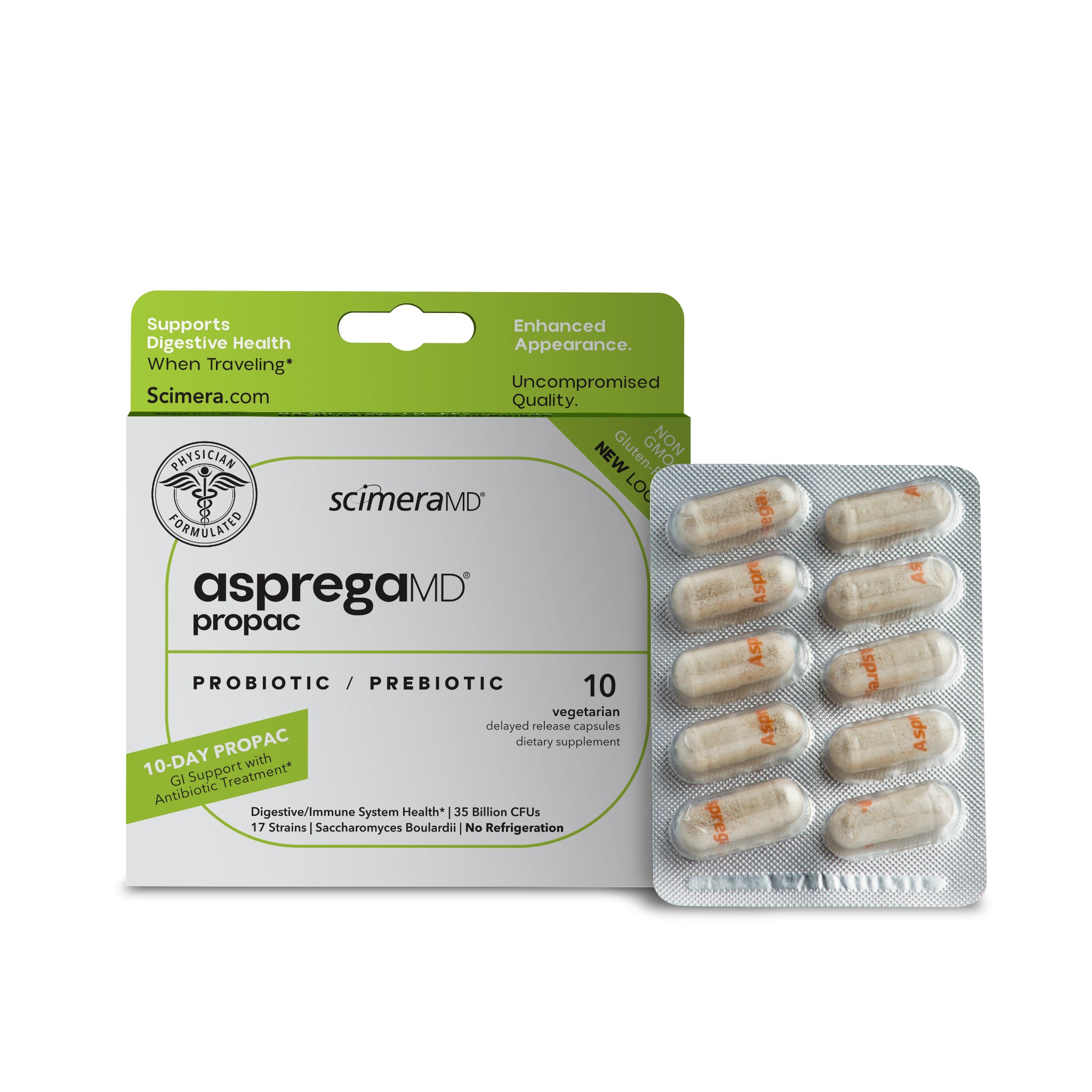 AspregaMD Propac 10CT | Probiotic + Prebiotic | Gut Health Support