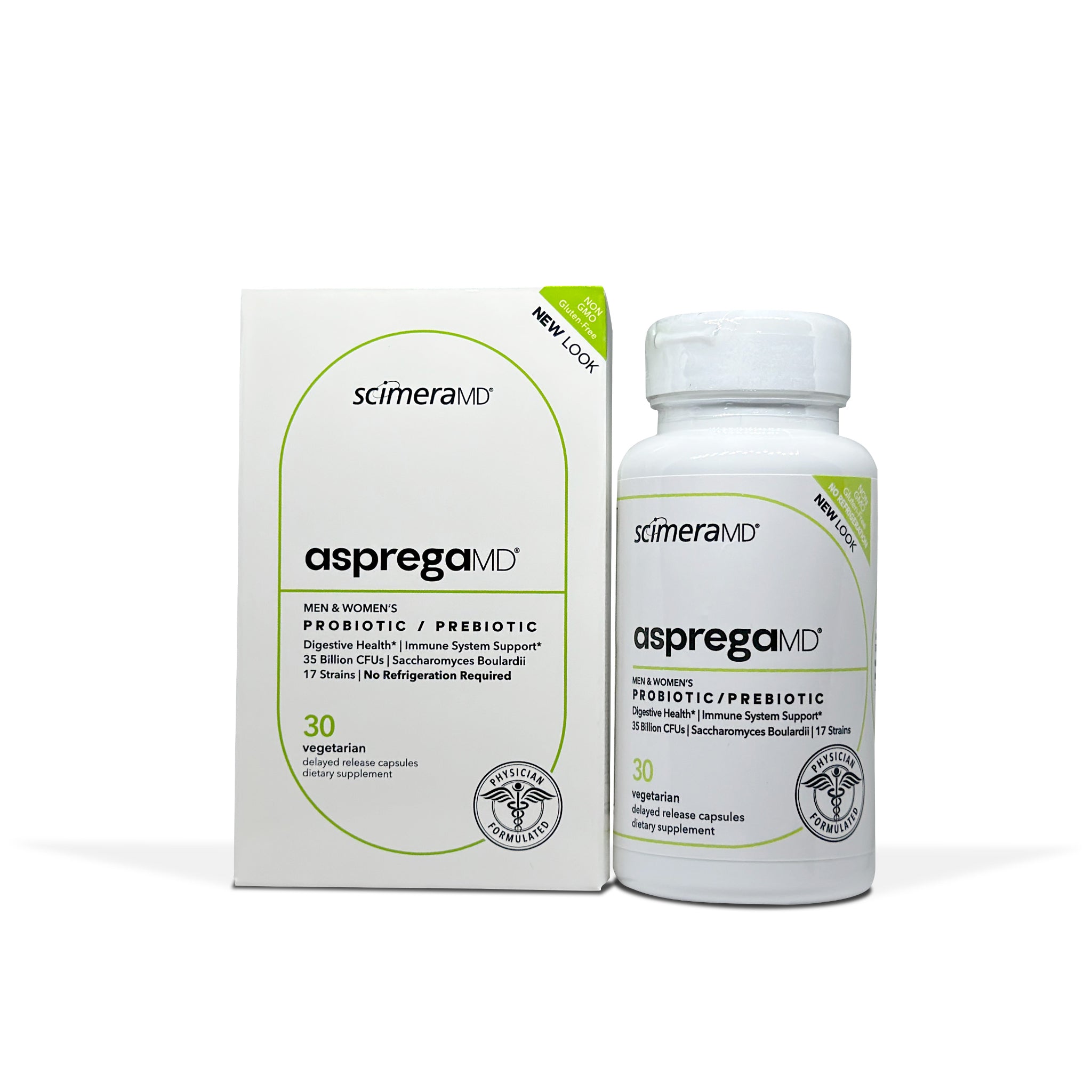 AspregaMD 30CT | Probiotic + Prebiotic | Digestive Health Support