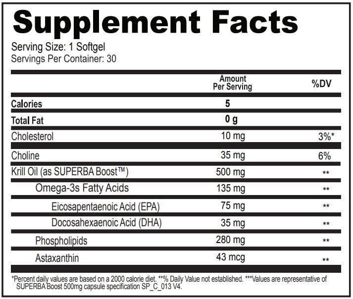 KrillOilMD 30CT Antarctic Krill Oil Omega3s EPA DHA Choline
