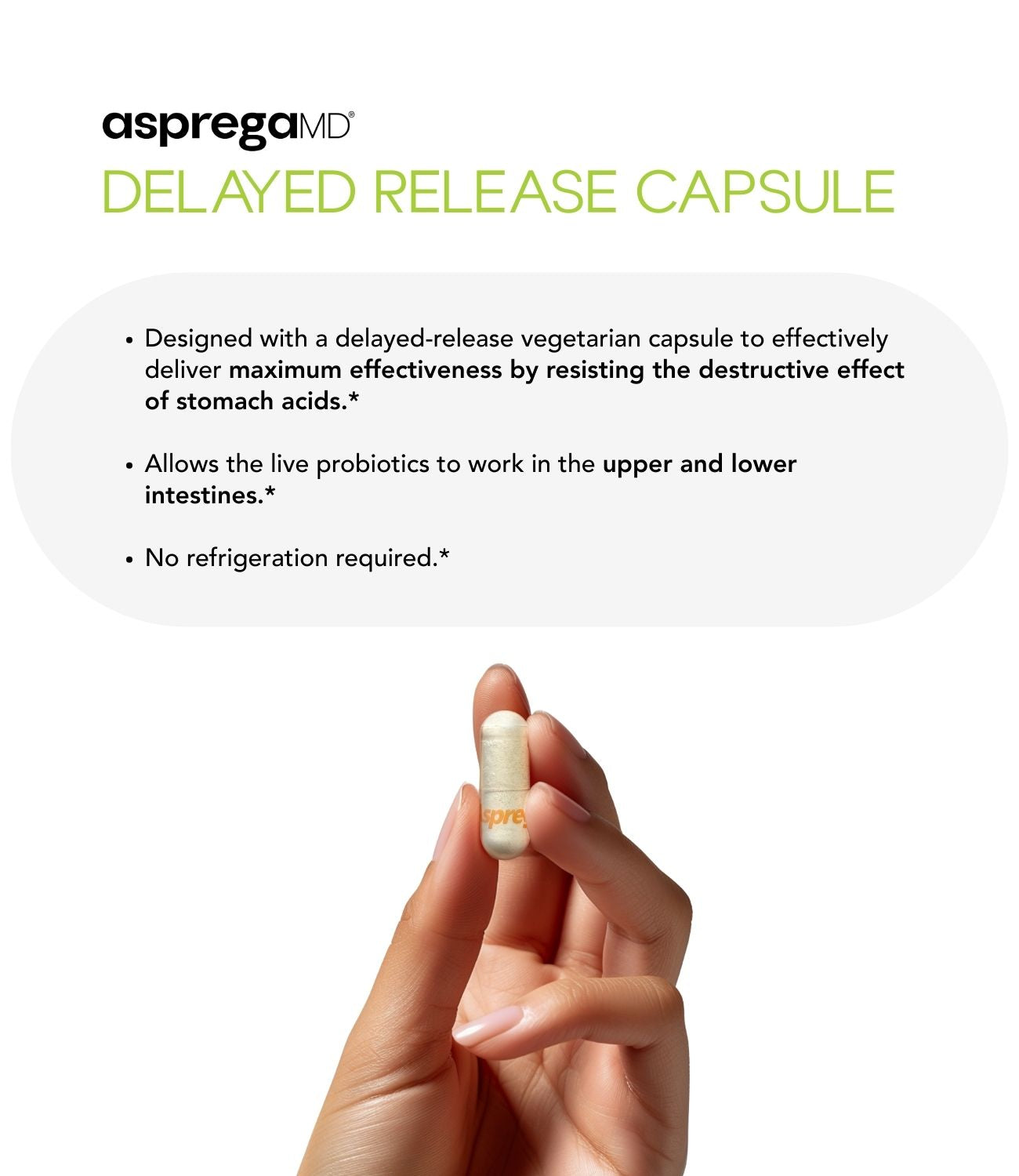 AspregaMD 30CT | Probiotic + Prebiotic | Digestive Health Support