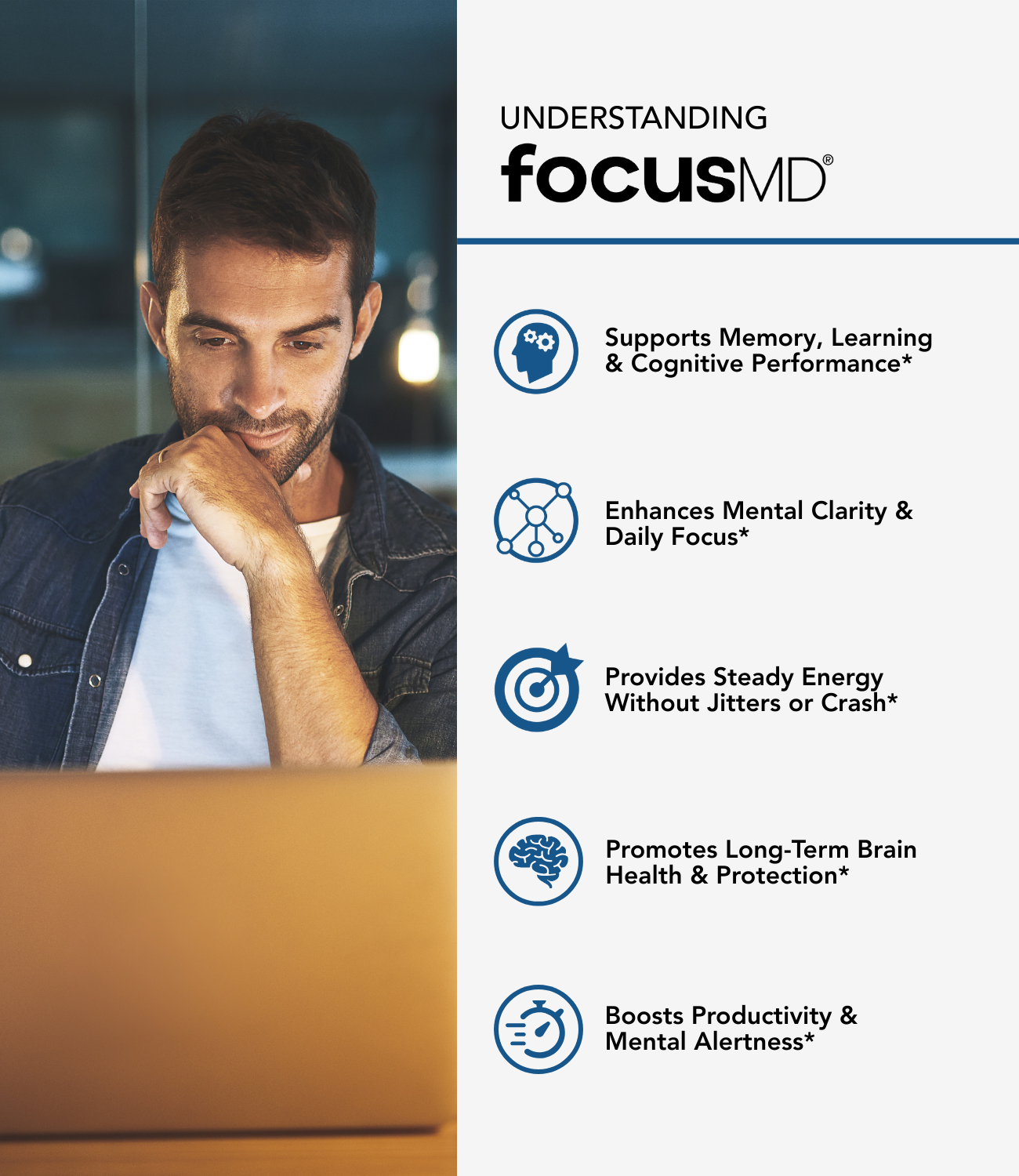 FocusMD | Brain Health | Memory | Concentration | Energy | B Vitamins